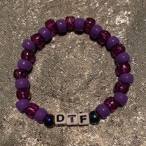 Kandi DTF bracelet rave beaded